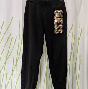 Guess sweat pants joggers, size XS gold sequins